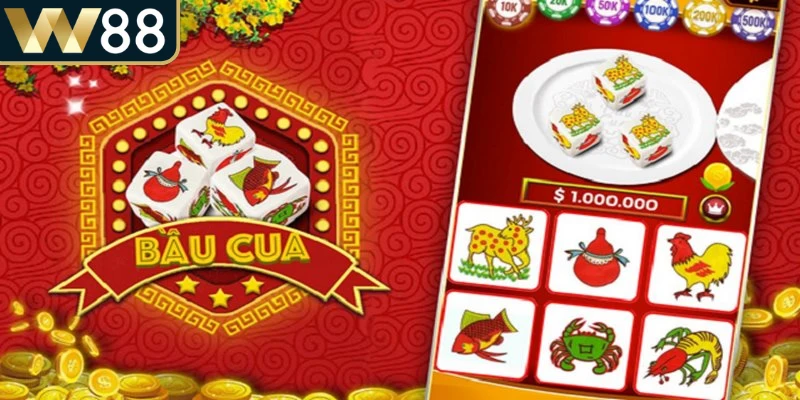 Luật chơi bầu cua không phức tạp nhưng lại có nhiều yếu tố bất ngờ